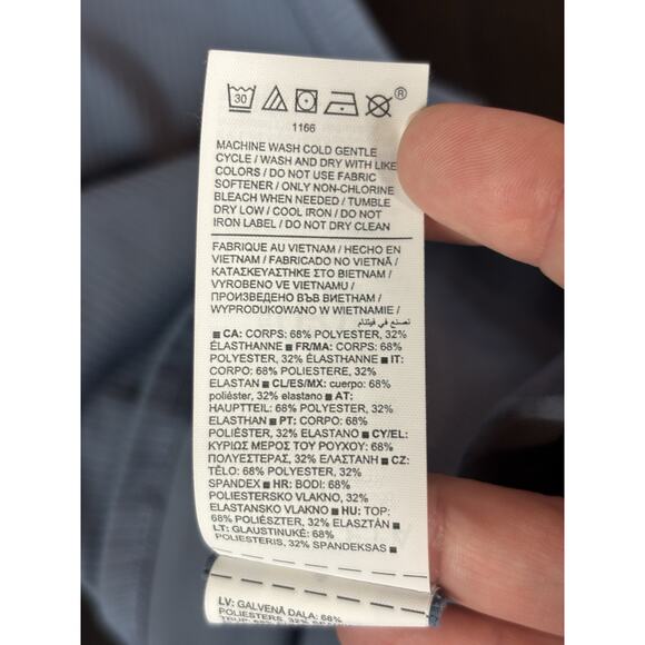 Athleta Transcend Crop Tank Rib Grey Blue Small T-back Cropped Sleeveless - Picture 11 of 12